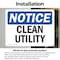 Signmission Clean Utility, 5 in W x Rectangle, Vinyl Decal OS-2PACK-NS-D-35-L-10640 - alternate 5